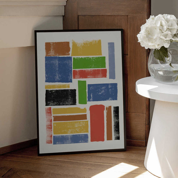 Tablou înramat „Color Block Harmony” de THE MIUUS STUDIO