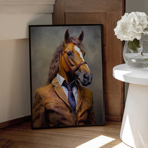 Tablou înramat „Elegant Horse Animal Art” de Justyna Jaszke