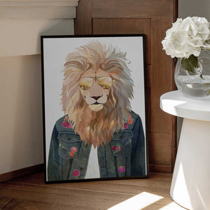 Tablou înramat „Golden fashion lion 3” de Sarah Manovski