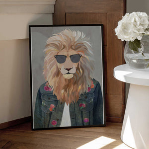 Tablou înramat „Golden fashion lion 4” de Sarah Manovski