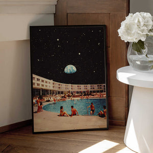 Tablou înramat „Lunar Pool” de Taudalpoi