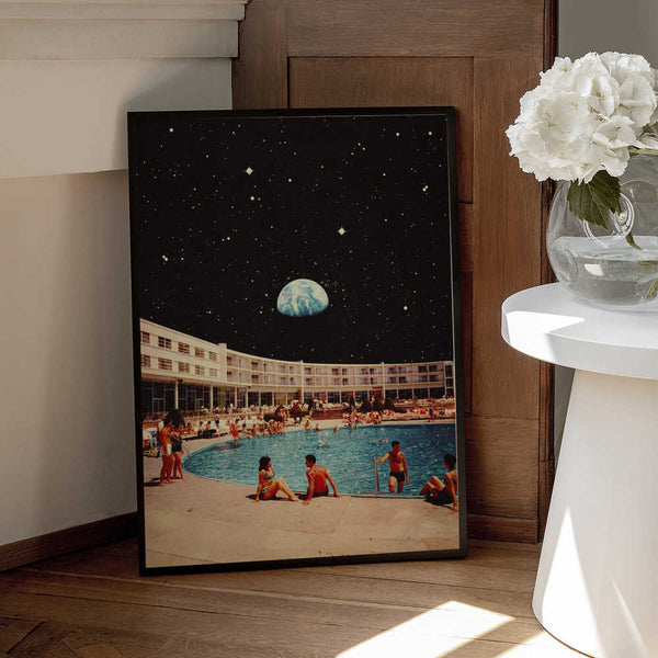 Tablou înramat „Lunar Pool” de Taudalpoi