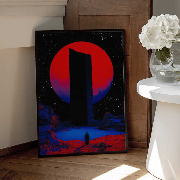 Tablou înramat „Red Moon Aura” de Taudalpoi