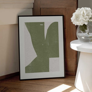 Tablou înramat „Green Abstract Form” de THE MIUUS STUDIO