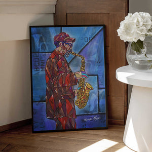 Tablou înramat „Sax man” de Ricardo Maya