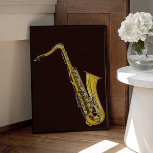 Tablou înramat „Golden Saxophone” de Nicholas