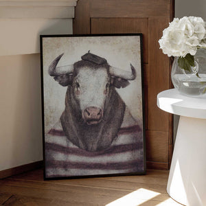 Tablou înramat „Bovine Chic Style” de Mike Koubou