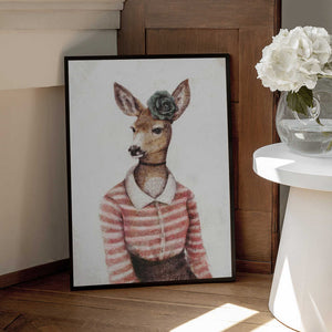 Tablou înramat „A Deer With A Human Body Shape” de Mike Koubou