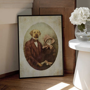 Tablou înramat „Victorian-style Portrait Couple” de Mike Koubou