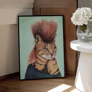 Tablou înramat „Stylish Tabby Cat” de Mike Koubou