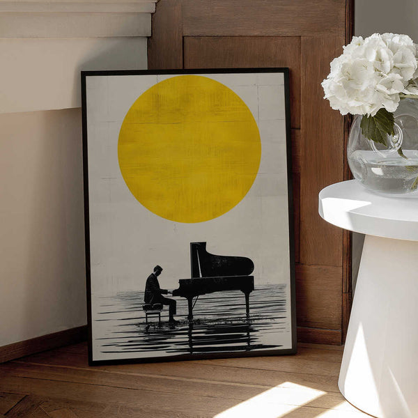 Tablou înramat „Piano under the Sun” de Layla Oz