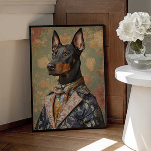 Tablou înramat „The Distinguished Doberman” de SHANDU