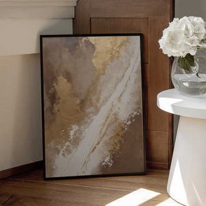 Tablou înramat „Earthy Tones With Gold Accents” de Alpenglow Workshop