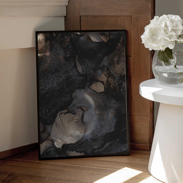 Tablou înramat „Swirling Dark and Earthy Tones” de uplusmestudio