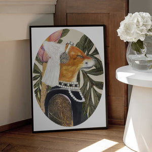 Tablou înramat „Fox Dressed In Renaissance Attire” de Karenina Fabrizzi