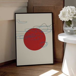 Tablou înramat „Bold Red Circles” de Nicholas