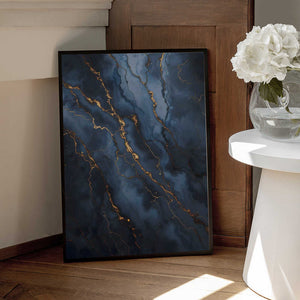 Tablou înramat „Blackout With Gold Vibes” de Kintsugi99