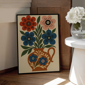 Tablou înramat „Floral Vase Delight” de Marianne Bassil
