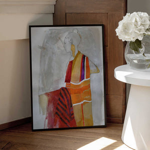 Tablou înramat „Woman in Red” de Doris Schmitz