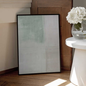 Tablou înramat „Pastel Painted Wall Sage Green Nude” de Alexandra Weise