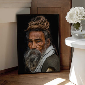 Tablou înramat „Portrait of a Sadhu...” de Rakesh J.V