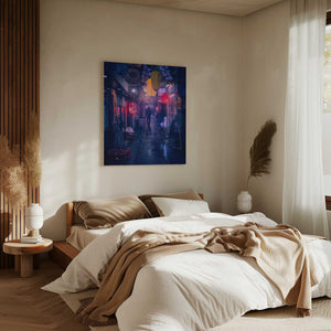 Tablou canvas „Tokyo Blue Rain” de Javier de la Torre