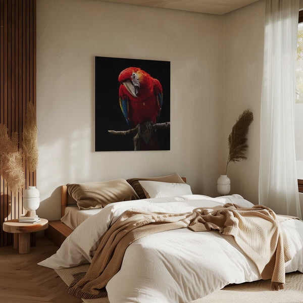 Tablou canvas „Portrait of Scarlet Macaw” de Andi Halil