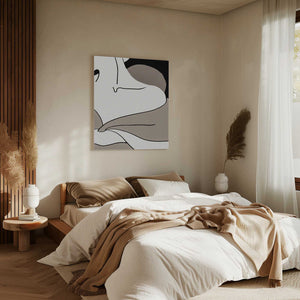 Tablou canvas „matisse_shoulder_vector_002_Black” de Pictufy Studio II