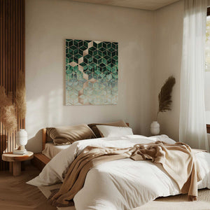 Tablou canvas „Leaves And Cubes” de Elisabeth Fredriksson