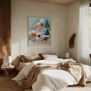 Tablou canvas „Whimsical Bloomscape” de Treechild