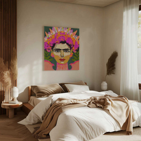 Tablou canvas „Vibrant Floral Crown” de Treechild