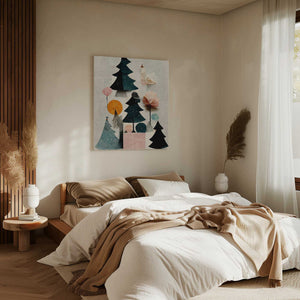 Tablou canvas „Cute Pine Tree Composition” de Treechild