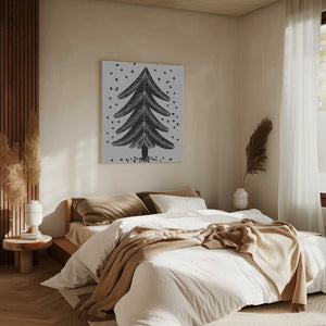 Tablou canvas „Monochrome Pinefall” de Treechild