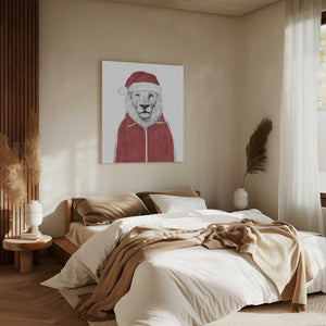 Tablou canvas „Santa lion” de Balazs Solti
