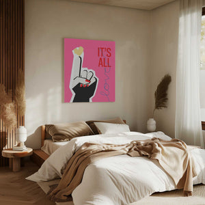 Tablou canvas „It's All Love Hand Pink” de Frances Collett