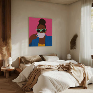 Tablou canvas „Women Drinking Coffee” de Carelle N'guessan