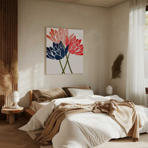 Tablou canvas „Three Dancing Blossoms” de Kubistika