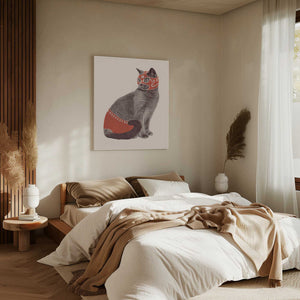 Tablou canvas „Chat Catcheur” de Florent Bodart