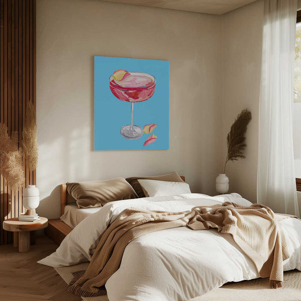 Tablou canvas „Sparkling Rose Gin Cocktail” de Alice Straker