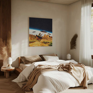 Tablou canvas „UFO Space Chase” de Taudalpoi