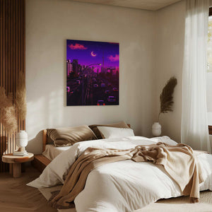 Tablou canvas „Neon Dusk” de Ritvik takkar