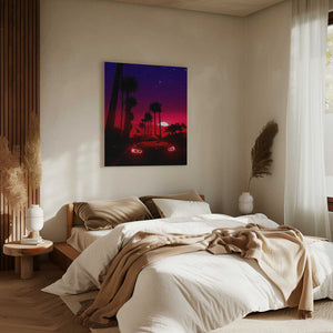 Tablou canvas „Neon Sunset Drive” de Ritvik takkar