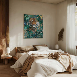 Tablou canvas „Tiger in the jungle 2” de Sarah Manovski