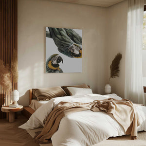 Tablou canvas „Vibrant Parrot Duo” de Shot by Clint