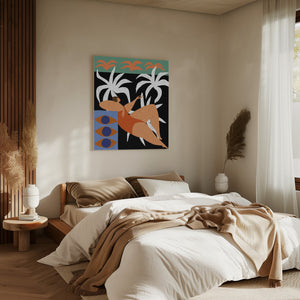 Dormitor cu un tablou canvas personalizat