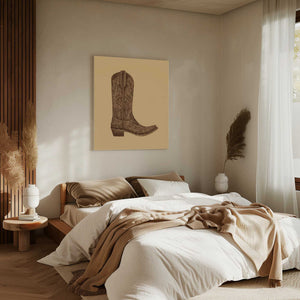Tablou canvas „Brown Cowgirl Boot” de Anyone Can Yeehaw