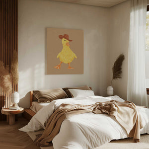 Tablou canvas „Daphne the Cowgirl Duckling” de Anyone Can Yeehaw