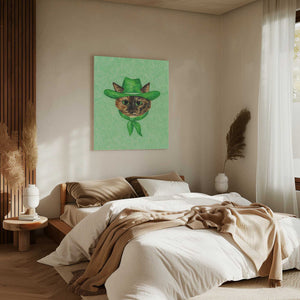 Tablou canvas „Tilly The Cowgirl Tortie Cat” de Anyone Can Yeehaw