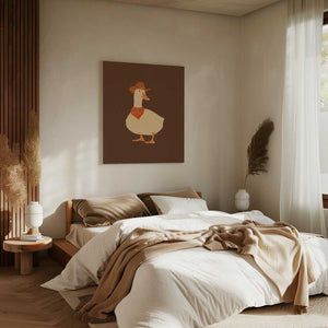 Tablou canvas „Bo the Cowboy Duck” de Anyone Can Yeehaw