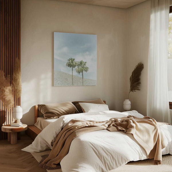 Tablou canvas „Vintage Palm Trees in the desert” de Melanie Viola
